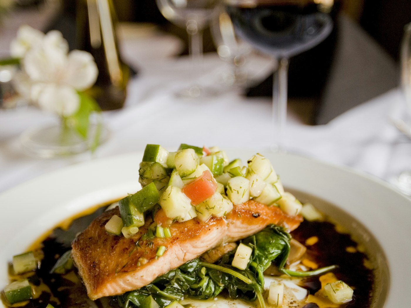 Pan-seared salmon