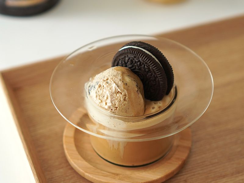 Affogato with espresso