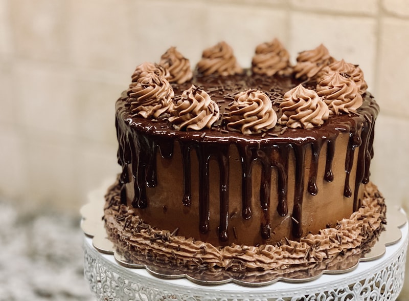 Warm chocolate cake with ice cream